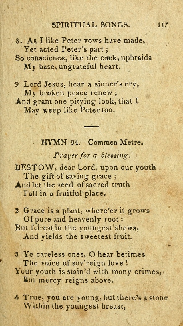 The Lexington Collection: being a selection of hymns, and spiritual songs, from the best authors (3rd. ed., corr.) page 117