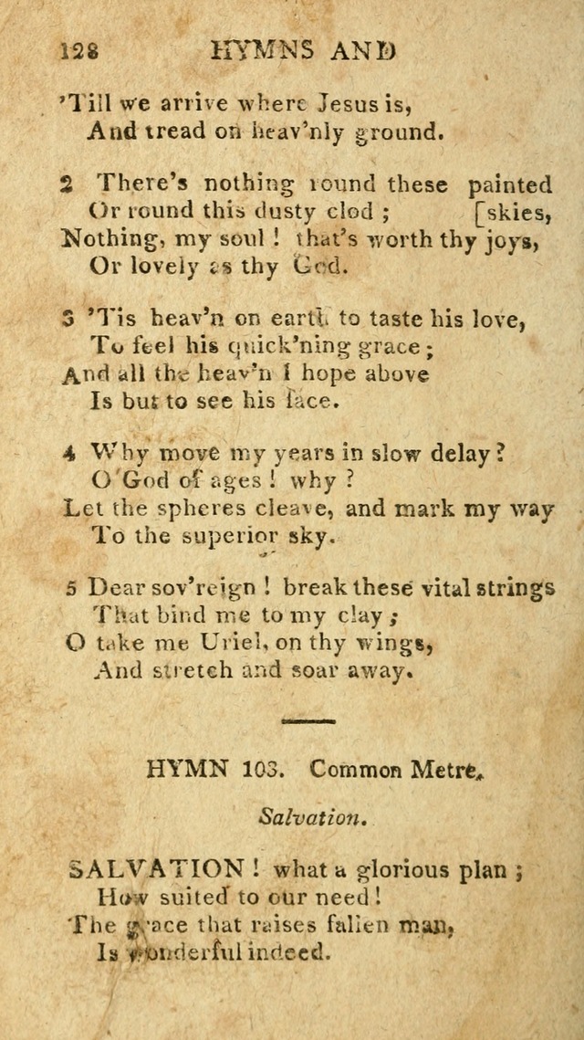 The Lexington Collection: being a selection of hymns, and spiritual songs, from the best authors (3rd. ed., corr.) page 128