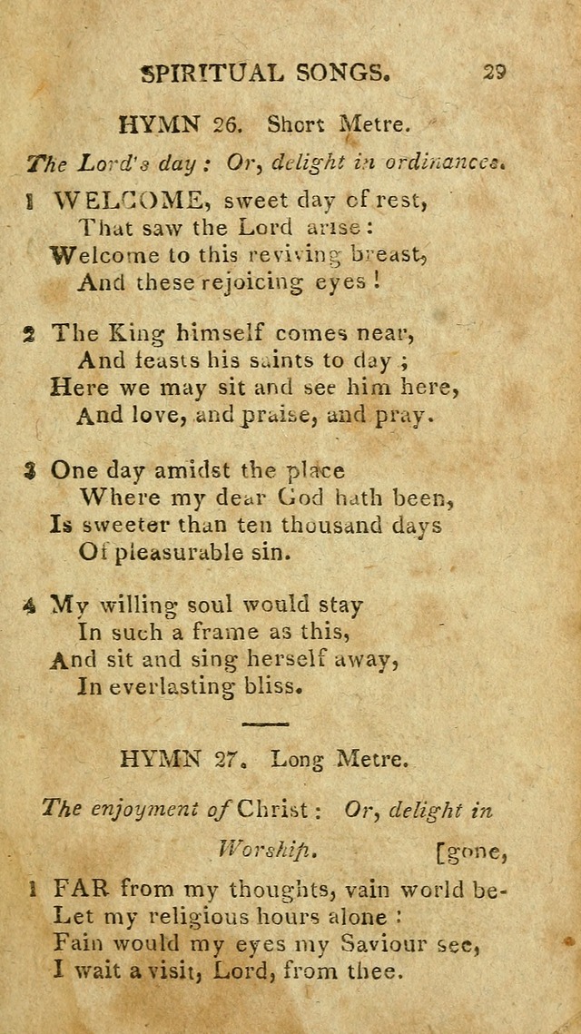 The Lexington Collection: being a selection of hymns, and spiritual songs, from the best authors (3rd. ed., corr.) page 29