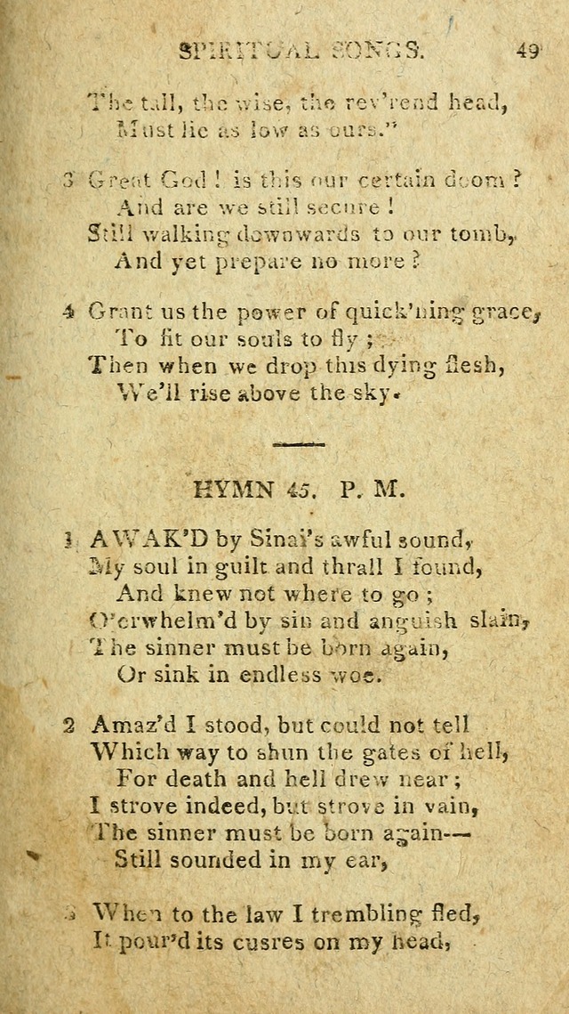 The Lexington Collection: being a selection of hymns, and spiritual songs, from the best authors (3rd. ed., corr.) page 49