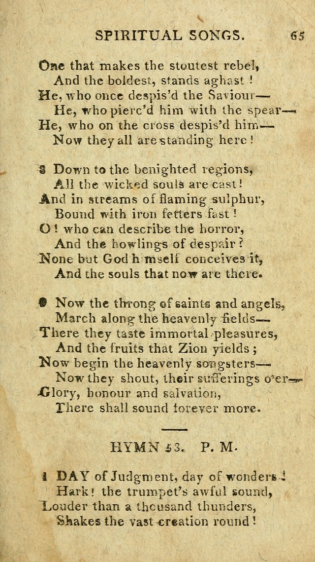 The Lexington Collection: being a selection of hymns, and spiritual songs, from the best authors (3rd. ed., corr.) page 65