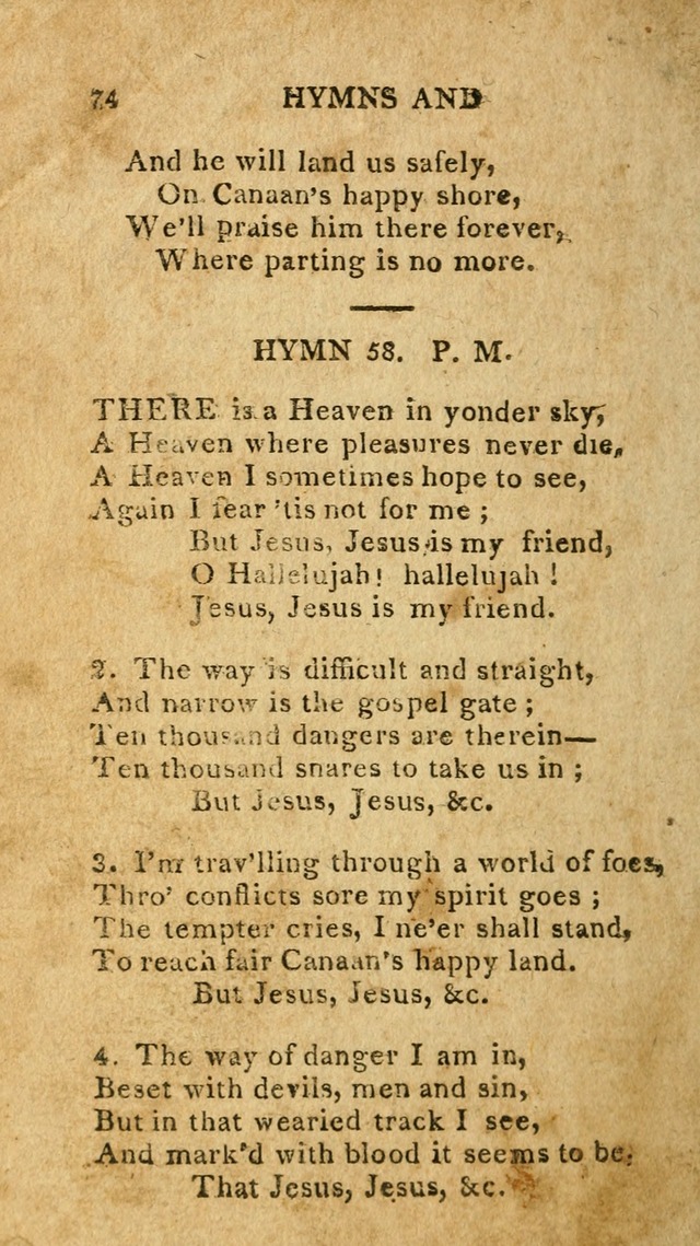The Lexington Collection: being a selection of hymns, and spiritual songs, from the best authors (3rd. ed., corr.) page 74