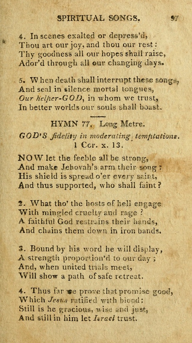 The Lexington Collection: being a selection of hymns, and spiritual songs, from the best authors (3rd. ed., corr.) page 97