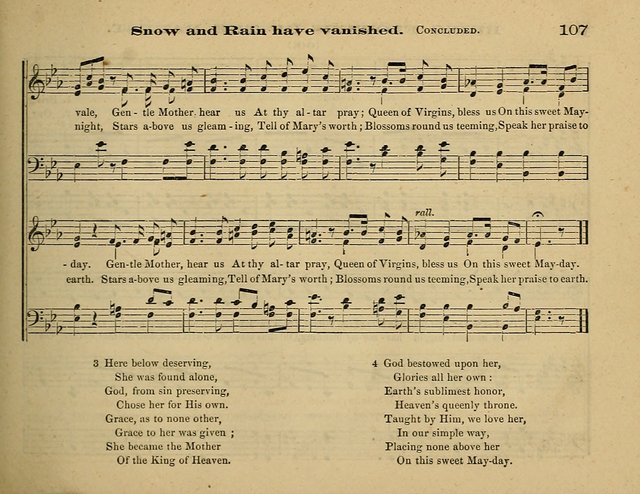Laudis Corona: the new Sunday school hymn book, containing a collection of Catholic hymns, arranged for the principal seasons and festivals of the year page 107