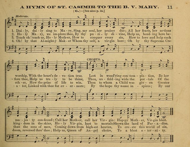 Laudis Corona: the new Sunday school hymn book, containing a collection of Catholic hymns, arranged for the principal seasons and festivals of the year page 11