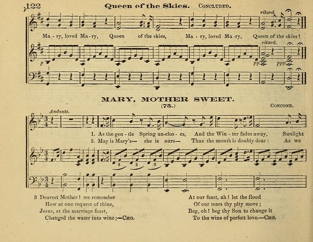 Laudis Corona: the new Sunday school hymn book, containing a collection of Catholic hymns, arranged for the principal seasons and festivals of the year page 122