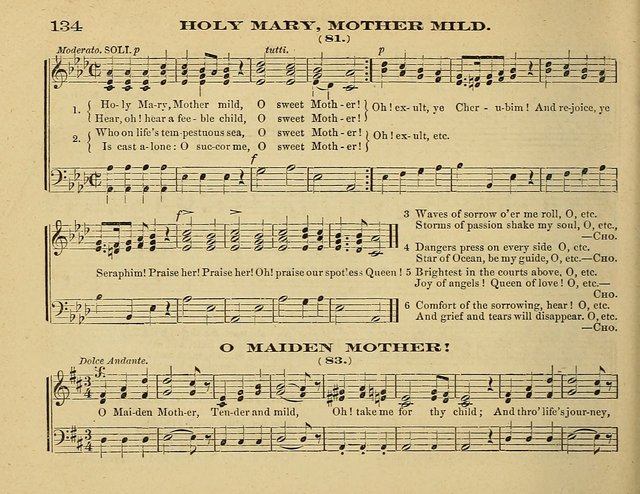 Laudis Corona: the new Sunday school hymn book, containing a collection of Catholic hymns, arranged for the principal seasons and festivals of the year page 134