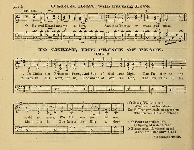 Laudis Corona: the new Sunday school hymn book, containing a collection of Catholic hymns, arranged for the principal seasons and festivals of the year page 154
