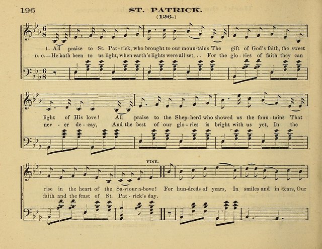 Laudis Corona: the new Sunday school hymn book, containing a collection of Catholic hymns, arranged for the principal seasons and festivals of the year page 196