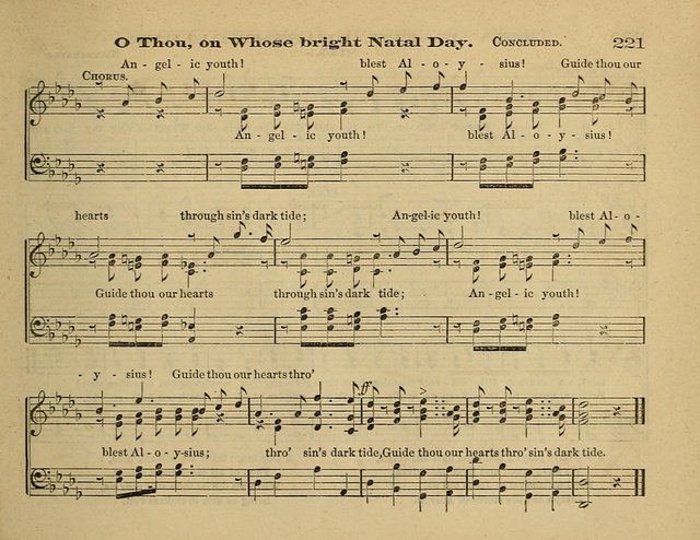 Laudis Corona: the new Sunday school hymn book, containing a collection of Catholic hymns, arranged for the principal seasons and festivals of the year page 221