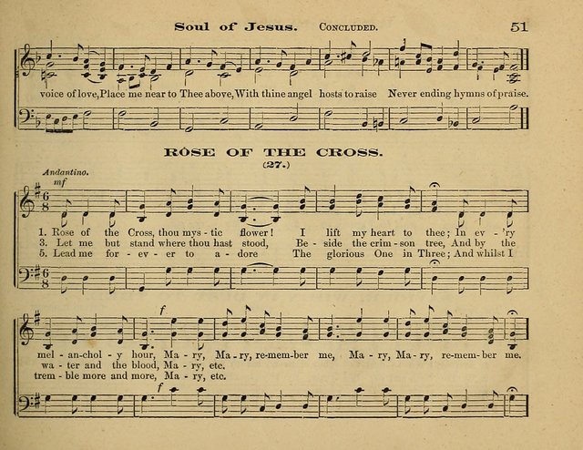 Laudis Corona: the new Sunday school hymn book, containing a collection of Catholic hymns, arranged for the principal seasons and festivals of the year page 51