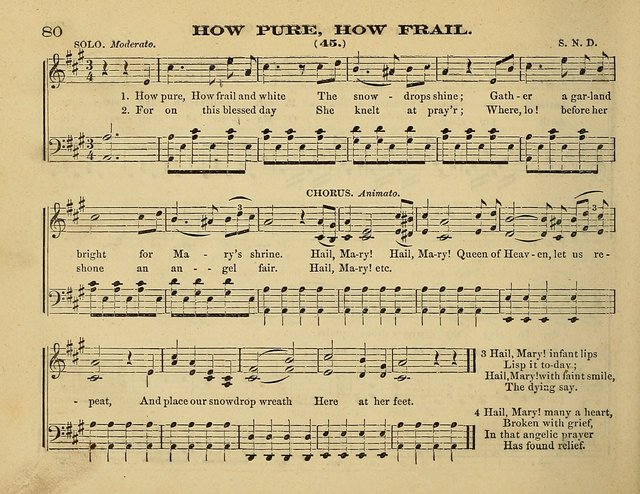 Laudis Corona: the new Sunday school hymn book, containing a collection of Catholic hymns, arranged for the principal seasons and festivals of the year page 80