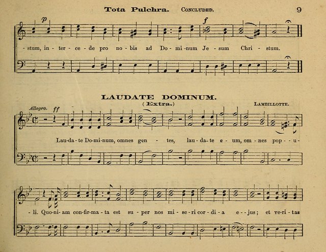 Laudis Corona: the new Sunday school hymn book, containing a collection of Catholic hymns, arranged for the principal seasons and festivals of the year page 9