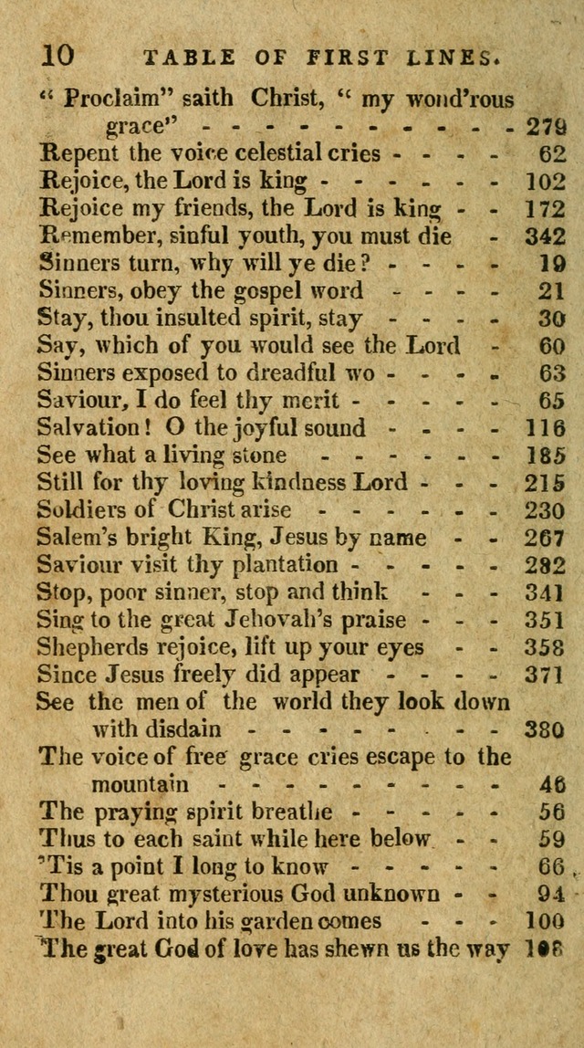 The Latest Collection of Original and Select Hymns and Spiritual Songs page 10
