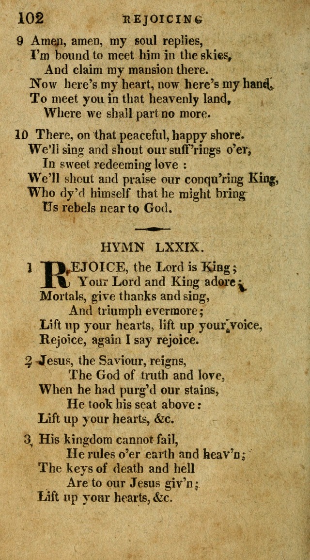 The Latest Collection of Original and Select Hymns and Spiritual Songs page 102