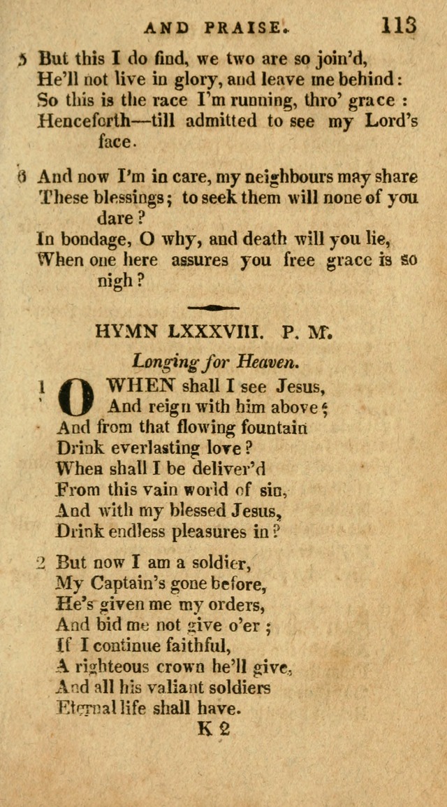 The Latest Collection of Original and Select Hymns and Spiritual Songs page 113