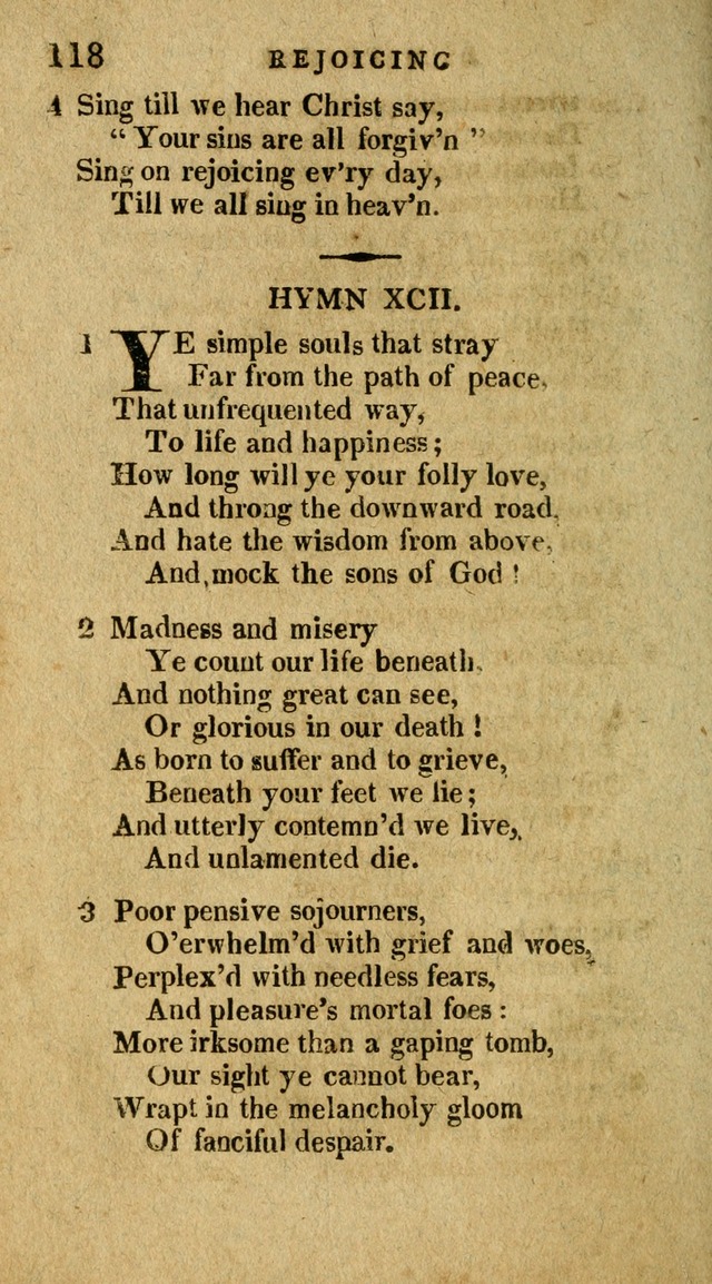 The Latest Collection of Original and Select Hymns and Spiritual Songs page 118