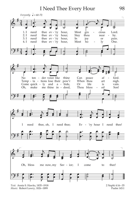 Hymns of the Church of Jesus Christ of Latter-day Saints page 105