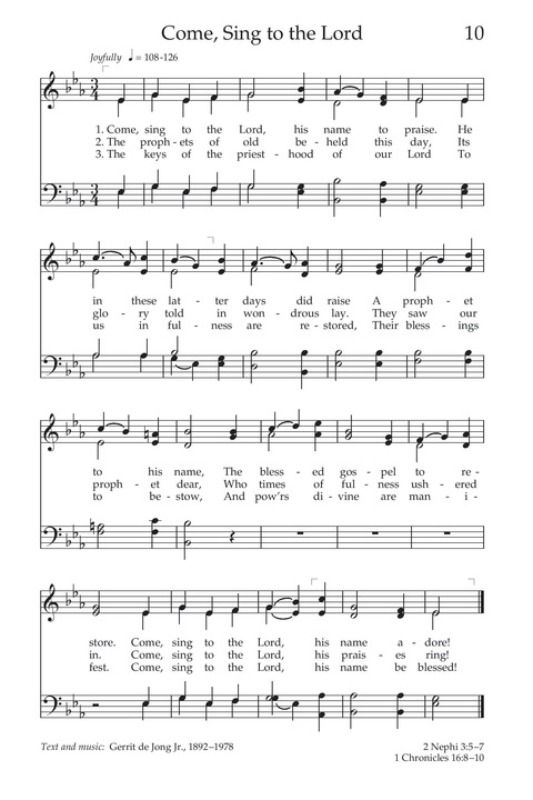 Hymns of the Church of Jesus Christ of Latter-day Saints page 11