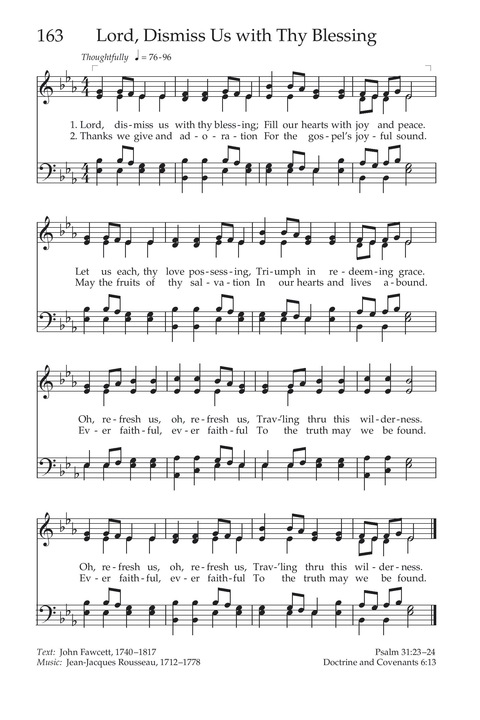 Hymns of the Church of Jesus Christ of Latter day Saints 163 Lord