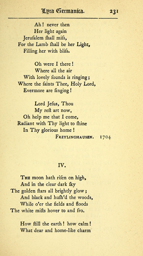 Lyra Germanica: Translated from the German by Catherine Winkworth (New Edition) page 231
