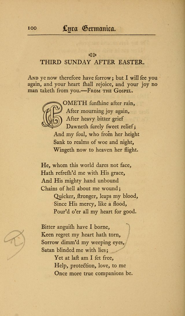 Lyra Germanica: hymns for the Sundays and chief festivals of the Christian year page 100