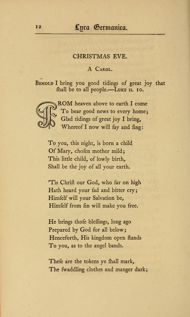 Lyra Germanica: hymns for the Sundays and chief festivals of the Christian year page 12