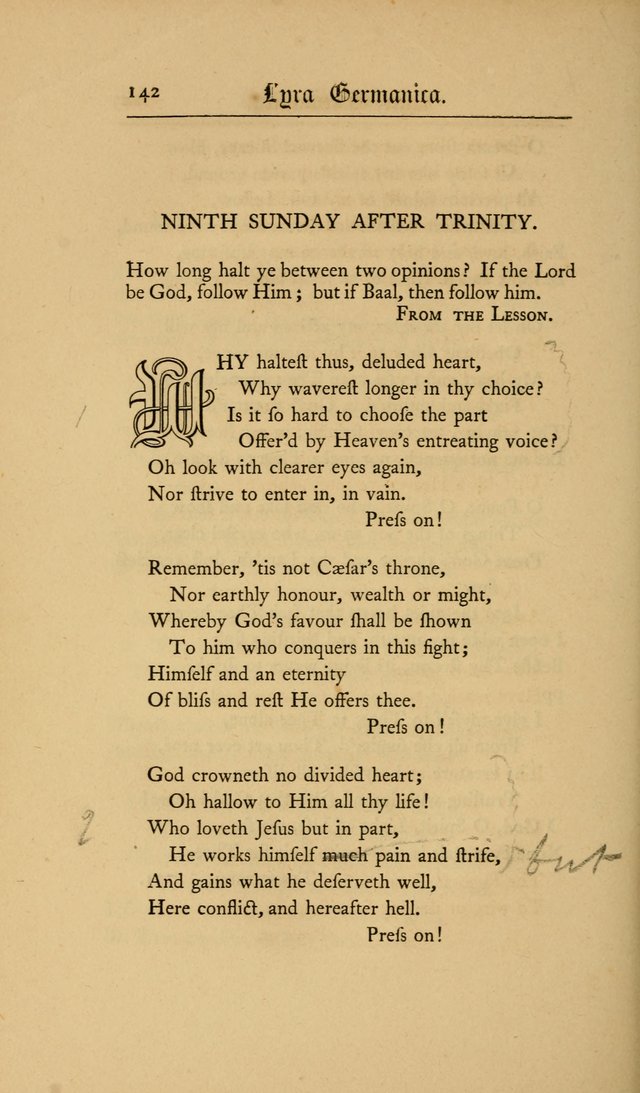 Lyra Germanica: hymns for the Sundays and chief festivals of the Christian year page 142