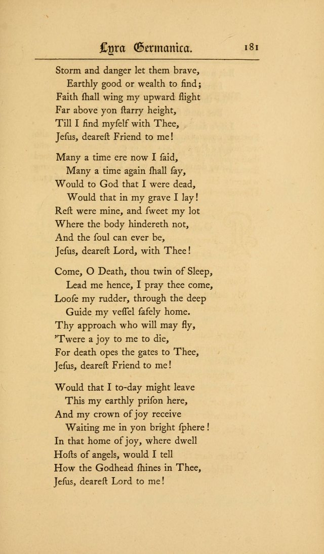 Lyra Germanica: hymns for the Sundays and chief festivals of the Christian year page 181