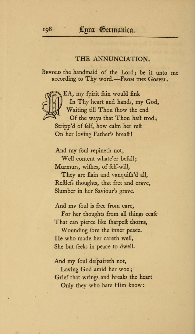 Lyra Germanica: hymns for the Sundays and chief festivals of the Christian year page 198
