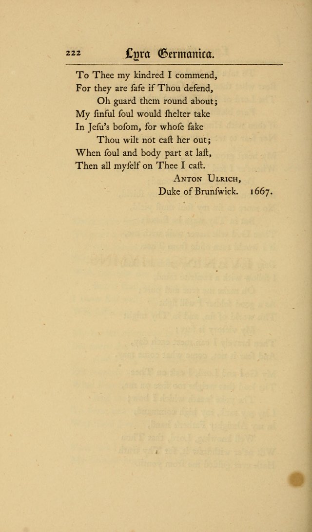 Lyra Germanica: hymns for the Sundays and chief festivals of the Christian year page 222