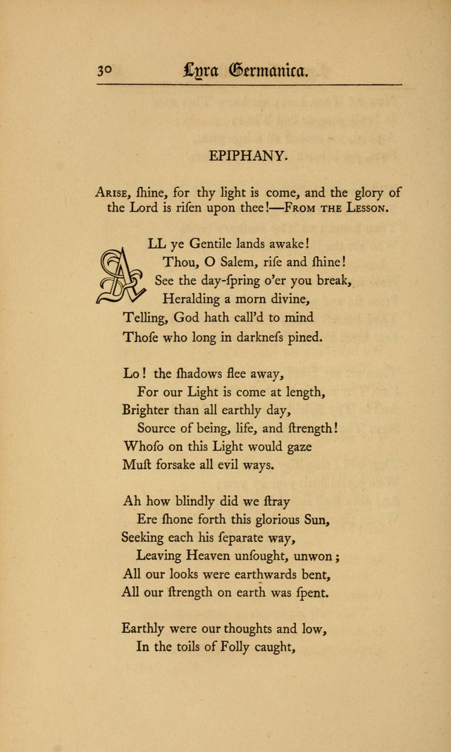 Lyra Germanica: hymns for the Sundays and chief festivals of the Christian year page 30