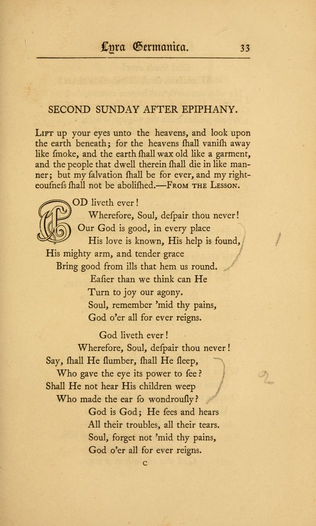 Lyra Germanica: hymns for the Sundays and chief festivals of the Christian year page 33