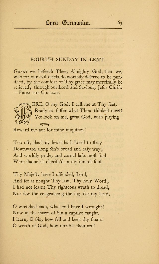 Lyra Germanica: hymns for the Sundays and chief festivals of the Christian year page 63