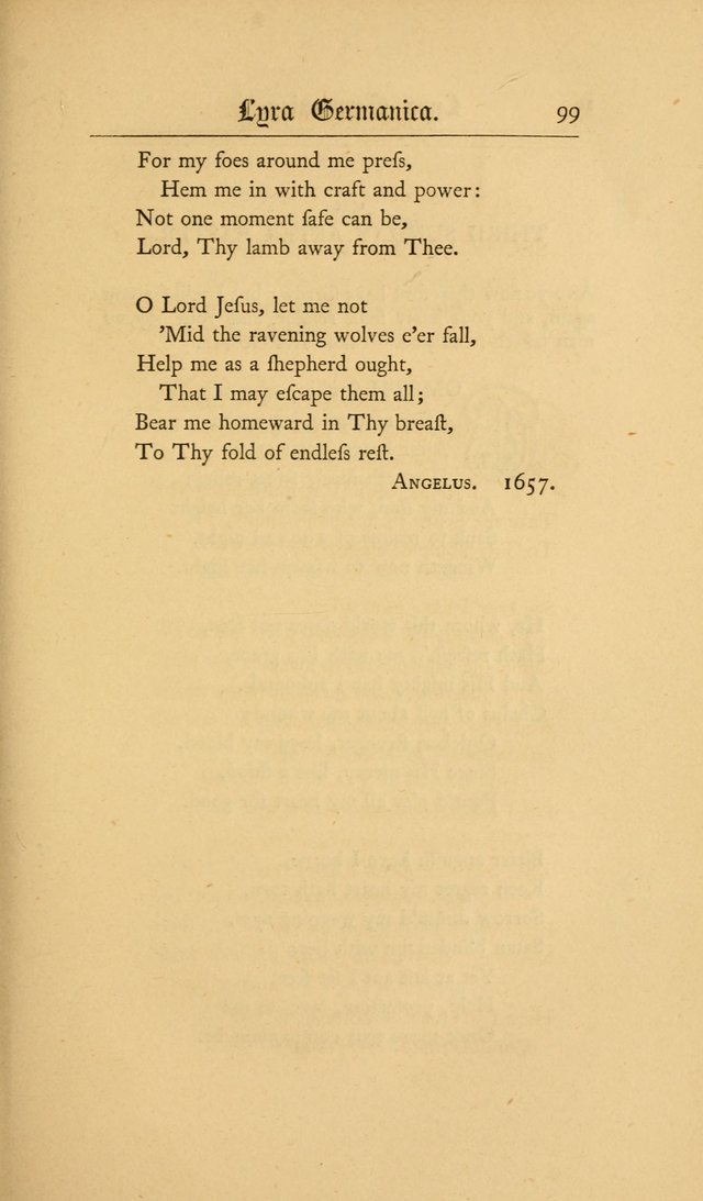 Lyra Germanica: hymns for the Sundays and chief festivals of the Christian year page 99