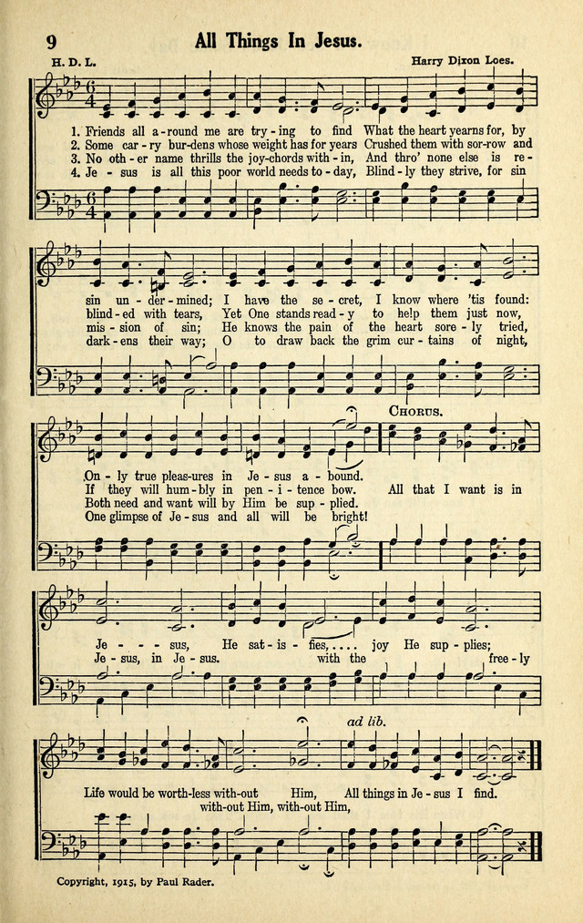 Living Gospel Songs and Choruses page 9