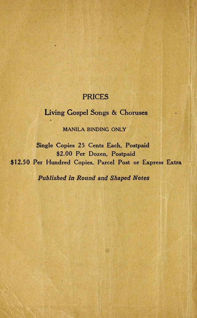 Living Gospel Songs and Choruses page i