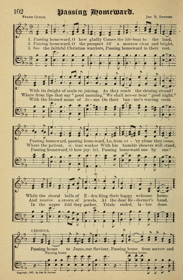 Living Hymns: for use in the Sabbath School, Christian Endeavor Meetings, the church & home page 102