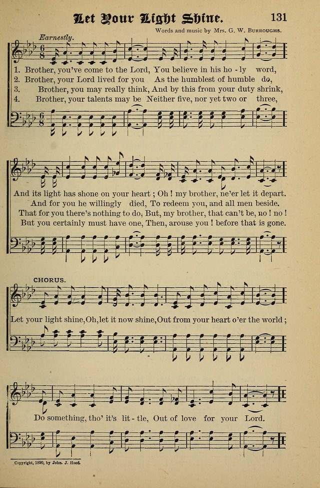 Living Hymns: for use in the Sabbath School, Christian Endeavor Meetings, the church & home page 131