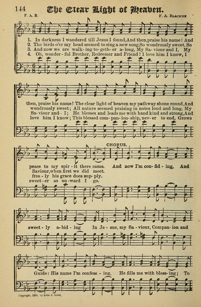 Living Hymns: for use in the Sabbath School, Christian Endeavor Meetings, the church & home page 144