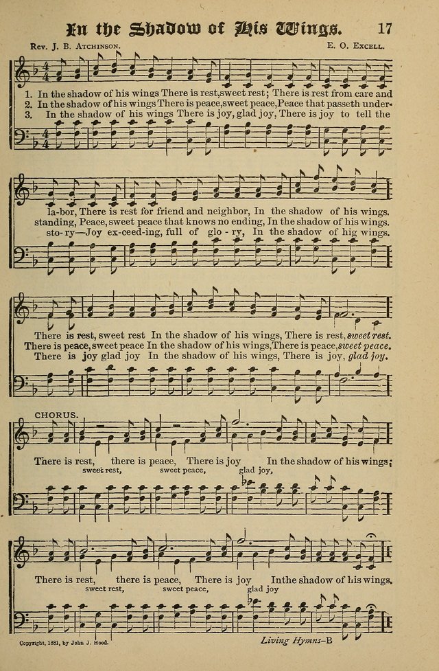 Living Hymns: for use in the Sabbath School, Christian Endeavor Meetings, the church & home page 17
