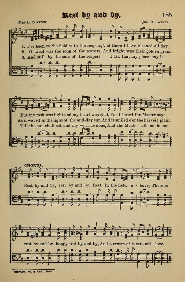 Living Hymns: for use in the Sabbath School, Christian Endeavor Meetings, the church & home page 185