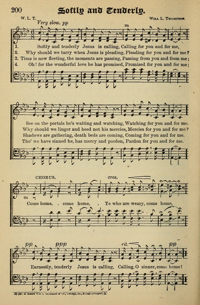 Living Hymns: for use in the Sabbath School, Christian Endeavor Meetings, the church & home page 200