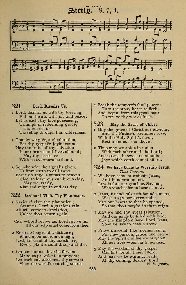 Living Hymns: for use in the Sabbath School, Christian Endeavor Meetings, the church & home page 285