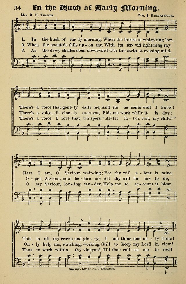 Living Hymns: for use in the Sabbath School, Christian Endeavor Meetings, the church & home page 34