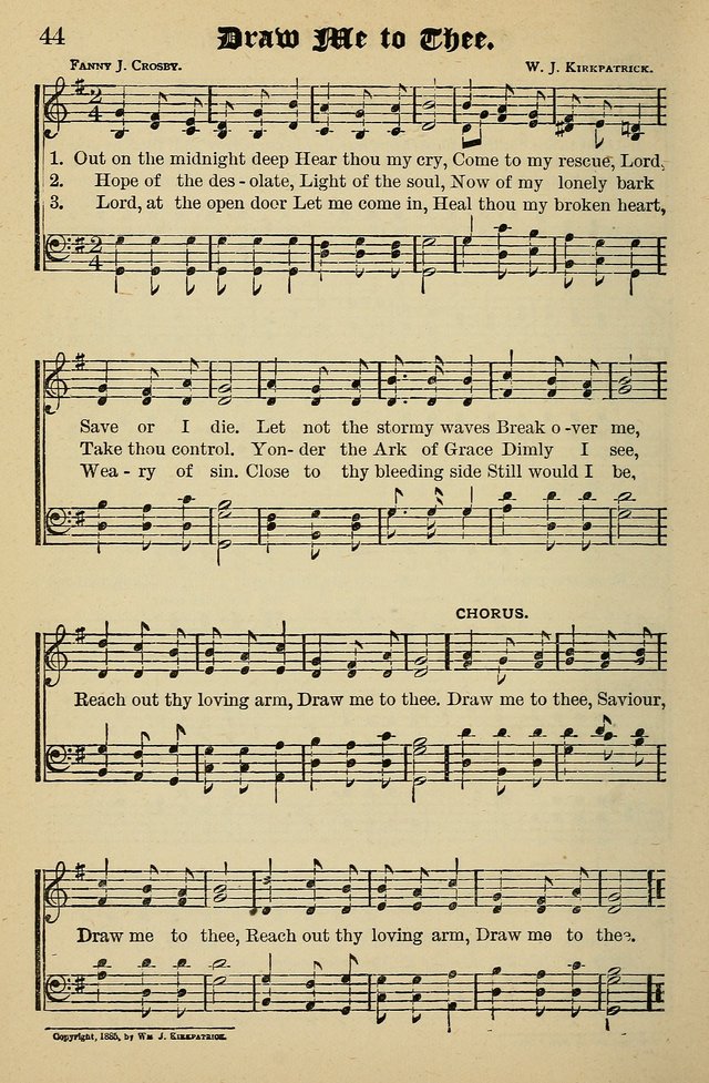 Living Hymns: for use in the Sabbath School, Christian Endeavor Meetings, the church & home page 44