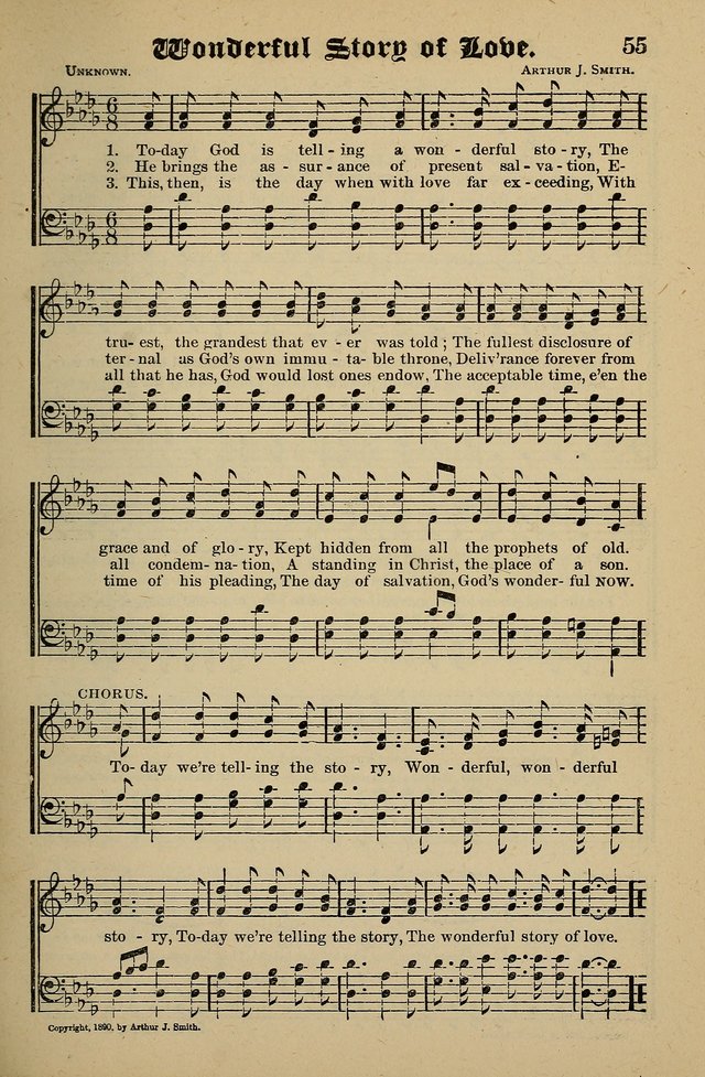 Living Hymns: for use in the Sabbath School, Christian Endeavor Meetings, the church & home page 55