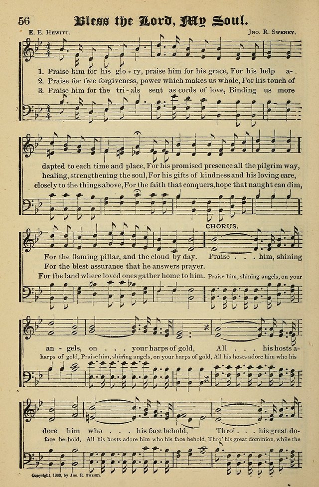 Living Hymns: for use in the Sabbath School, Christian Endeavor Meetings, the church & home page 56