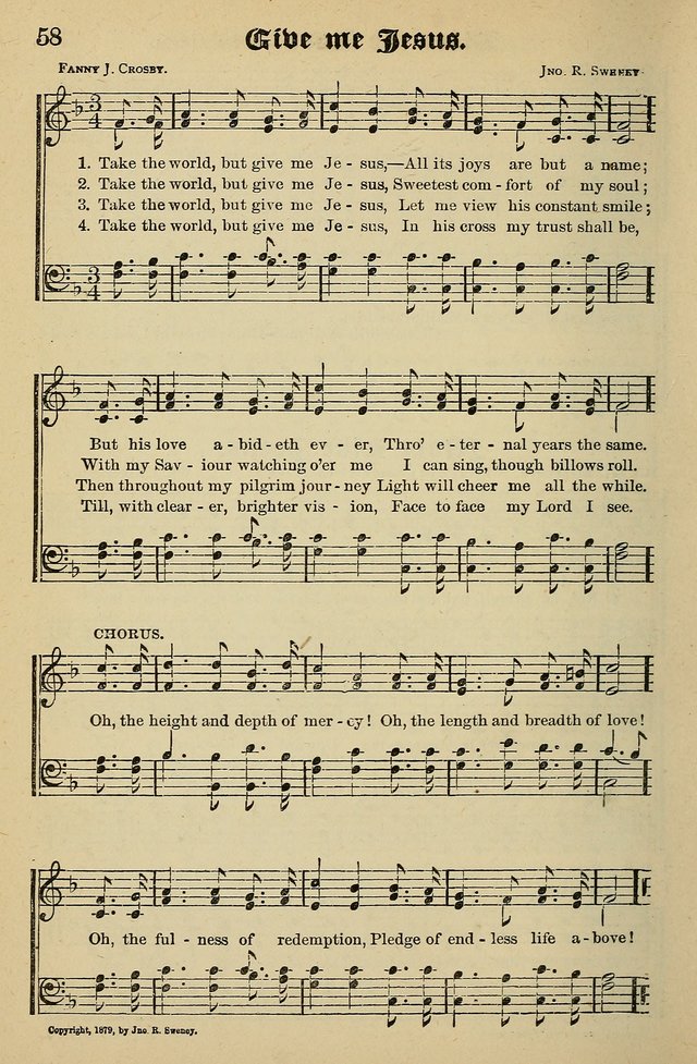 Living Hymns: for use in the Sabbath School, Christian Endeavor Meetings, the church & home page 58