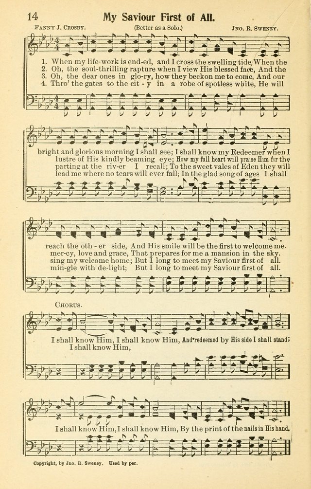 Lasting Hymns: a collection of songs specially designed for every department of worship and suitable for all services of the churches page 14
